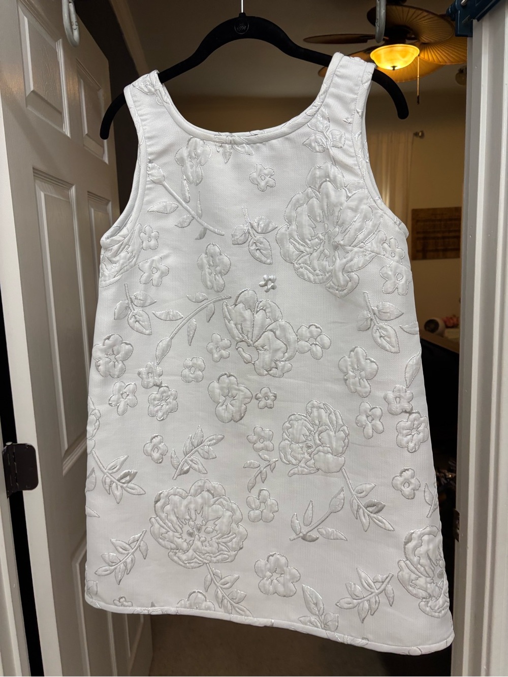 Arianne Elmy White Embroidered Floral Mini Dress